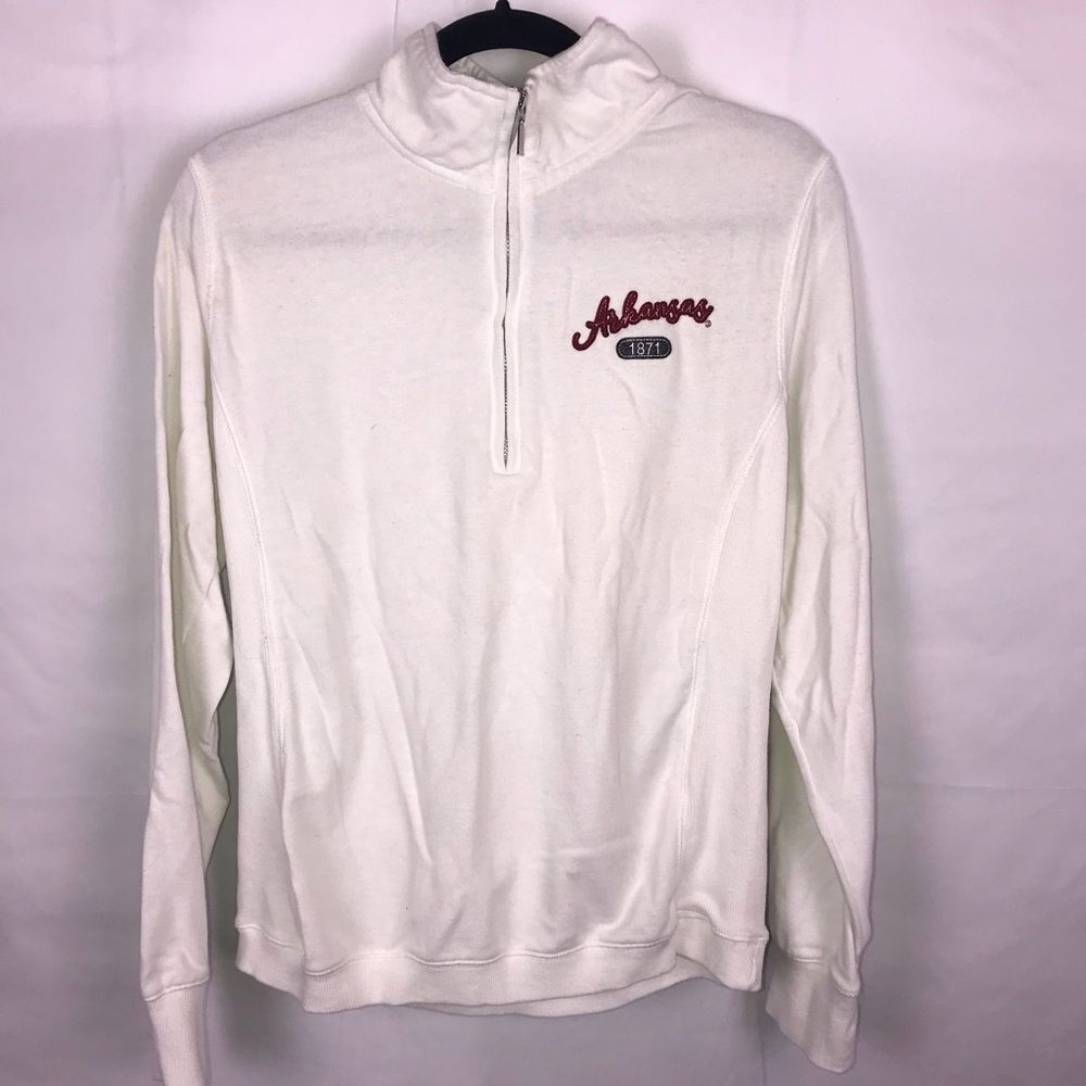 Camp David Arkansas Half Zip White Pullover Sweater Mens Size Medium